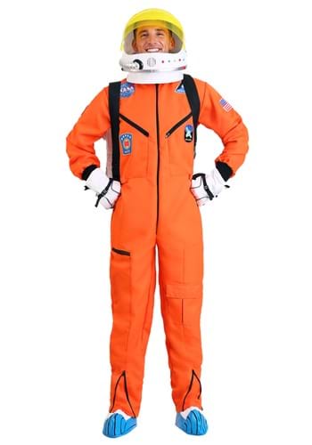 Adult Orange Astronaut Jumpsuit Costume