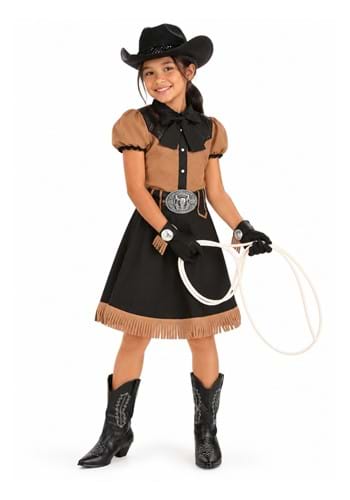 Girls Lasson Cowgirl Costume New Main