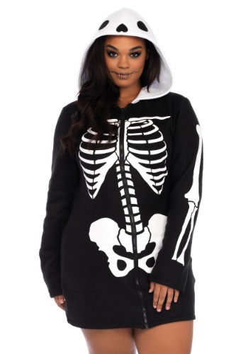 Plus Size Cozy Skeleton Costume