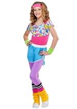 Girl's Work It Out 80's Costume Alt 1