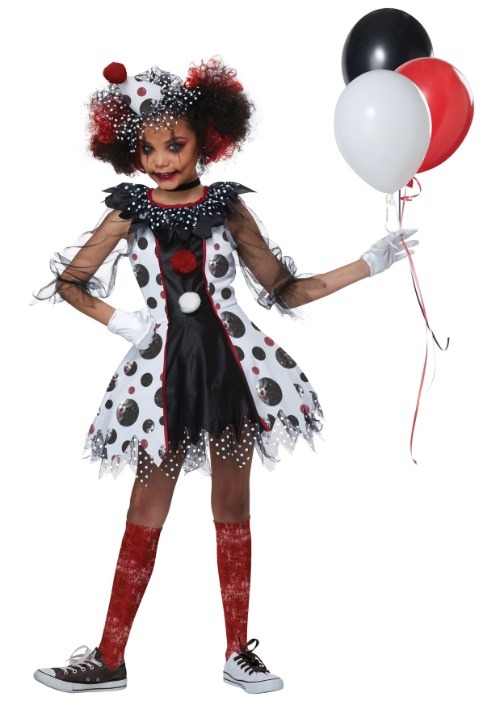 Creepy Clown Girls Costume