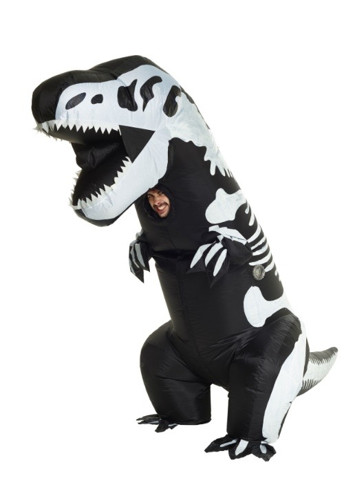 Inflatable Skeleton T Rex Adult Costume