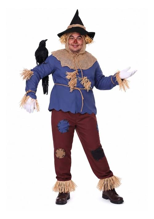 Plus Size Patchwork Scarecrow Adult Costume upd