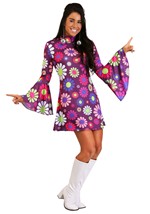 Adult Groovy Flower Power Costume Alt 1