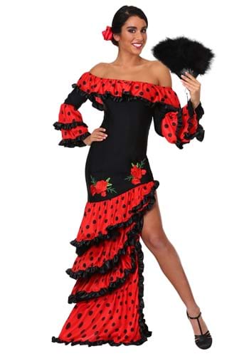 Women's Spanish Senorita Costume-0