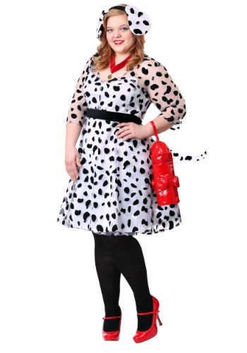 Women's Plus Dressy Dalmatian Costume