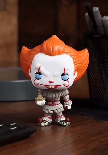 Funko pop Horror Movie: IT - Pennywise with boat Vinyl Figure Model Toy IN  Box