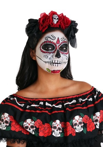 Day of the Dead Flower Adult Headband