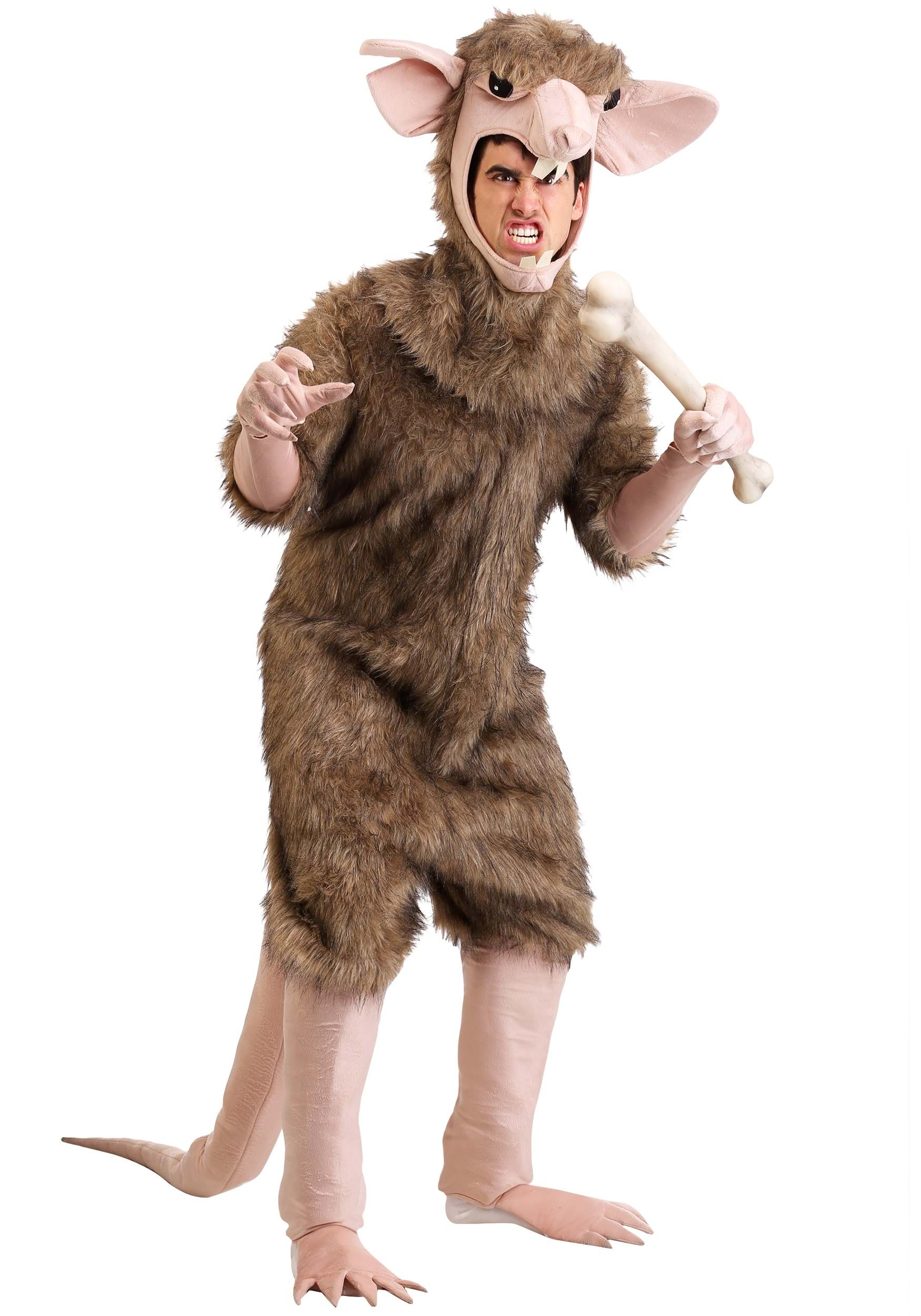 Men's Mouse Fancy Dress Costume - Red Rodent Outfit For Parties, TV & Film Theme, Size Adult