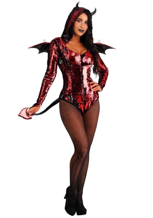 Women's Sequined Devil Costume