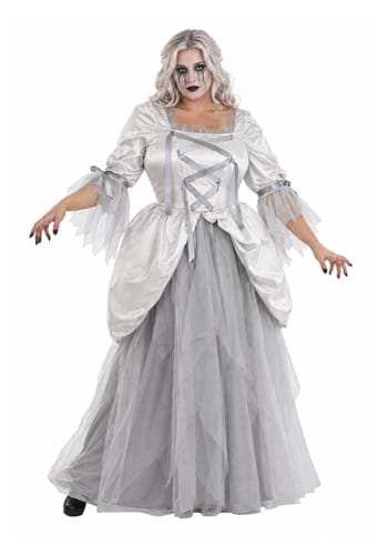 Womens Plus Size 18th Century Ghost Costume new