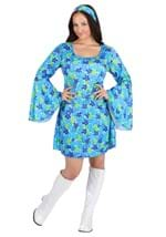 Women's 70s Wild Flower Dress Costume Alt 3