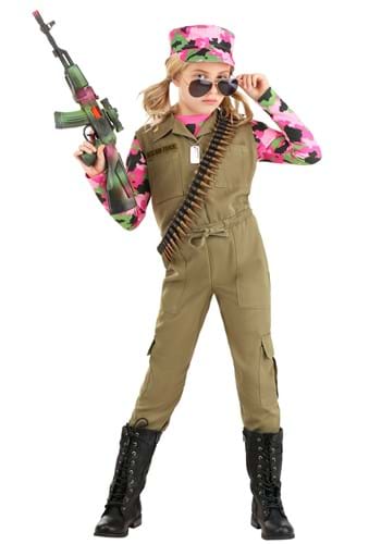 Pink Camo Army Girl's  Costume