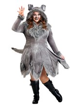Plus Size Women's Wolf Costume Alt 1