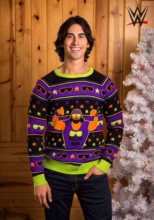 Adult WWE Macho Man Ugly Christmas Sweater