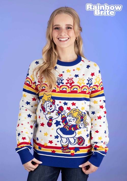 Classic Rainbow Brite Adult Ugly Christmas Sweater UPD Main-