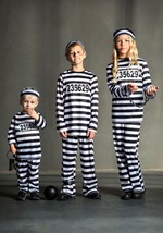 Toddler Striped Prisoner Costume Alt 1