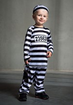 Toddler Striped Prisoner Costume Alt 2