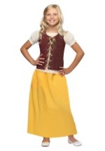 Girls Red Peasant Dress1