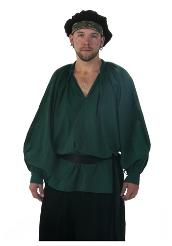 Green Renaissance Costume Shirt for Men