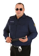 Plus Size Adult Long Sleeve Police Shirt Alt 2