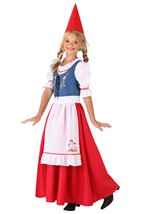 Girl's Garden Gnome Costume Alt 3
