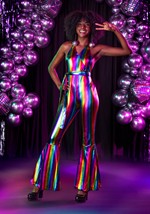 Women's Rainbow Rave Disco Costume Alt 2