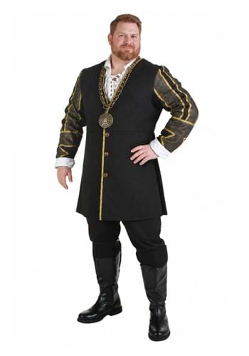 Mens Plus Size King Henry VIII Costume New Main