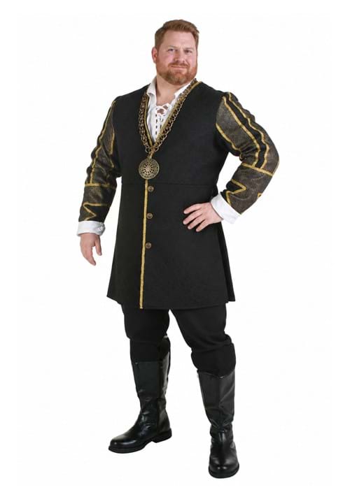 Mens Plus Size King Henry VIII Costume New Main