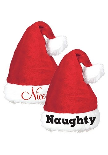 Naughty and Nice Santa Hats - Set of Two