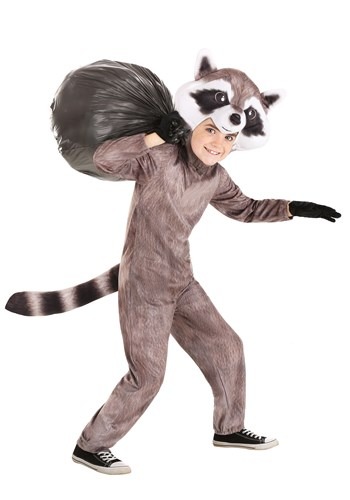 Kid's Realistic Raccoon Costume Main 3