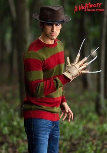Striped Nightmare on Elm Street Freddy Adult Sweater 1
