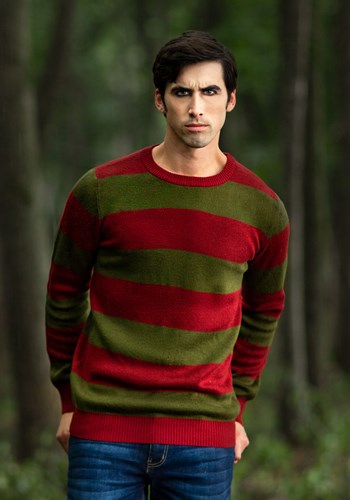 Striped Nightmare on Elm Street Freddy Adult Sweater alt3