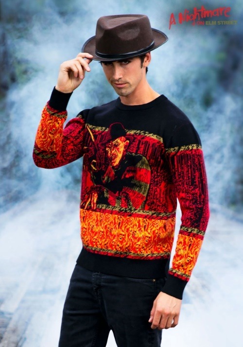 Nightmare on Elm Street Freddy Adult Halloween Sweater 1