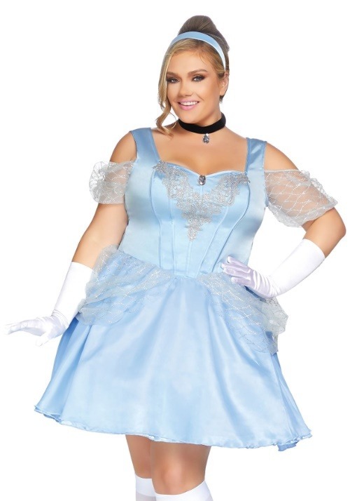 Womens Plus Glass Slipper Sweetie Costume