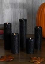 Set of 5 Black Glittler LED Candles