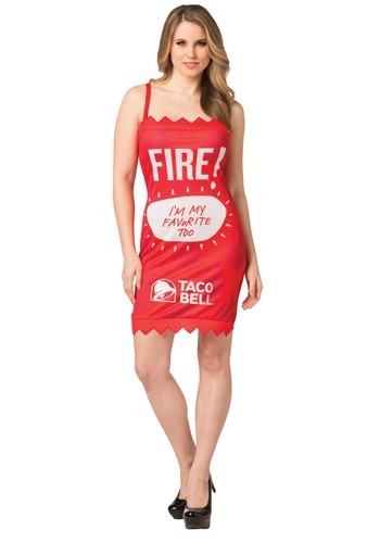 Taco Bell Womens Fire Taco Bell Sauce Packet Costu