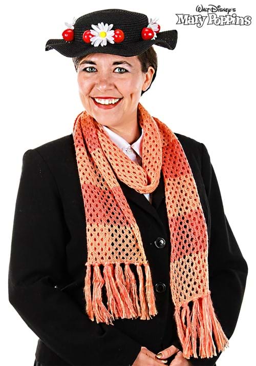 Disney Mary Poppins Classic Black Costume Hat and Scarf Set
