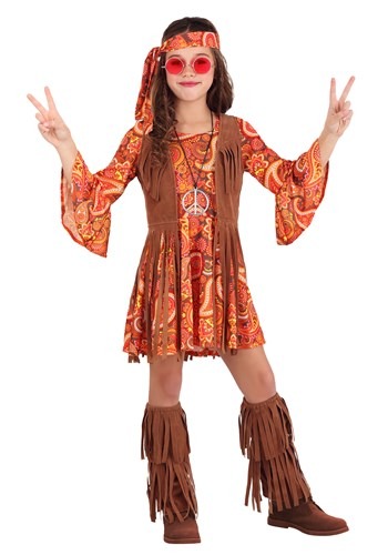 Girl's Fringe Hippie Costume