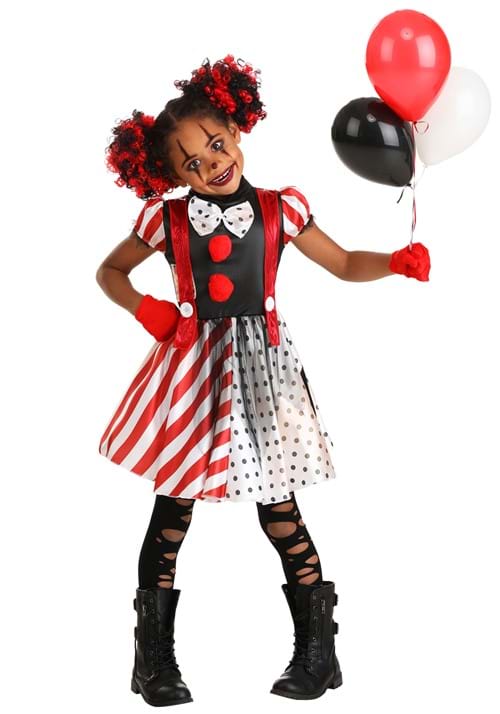 Kid's Dangerous Dotty the Clown Costume2-2