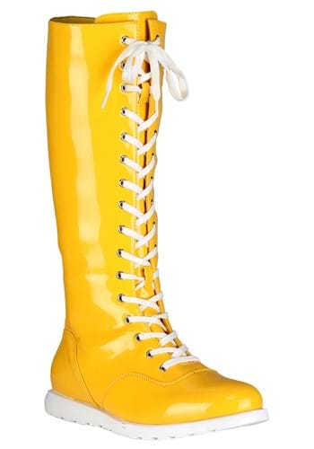 Yellow Wrestling Costume Adult Boots