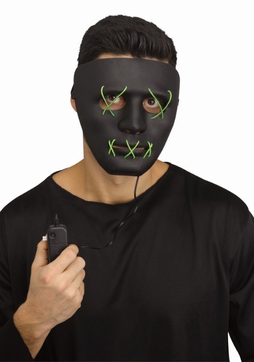 Green Light Up Stitch Mask