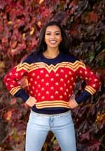 Wonder Woman Dark Blue Ugly Christmas Sweater alt1