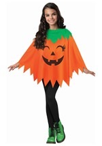 Child Pumpkin Poncho