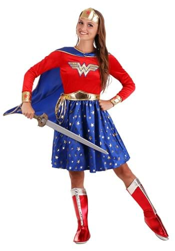 Sexy Super Heroine women's Halloween Costume Modern Wonder Woman corset &  Shorts