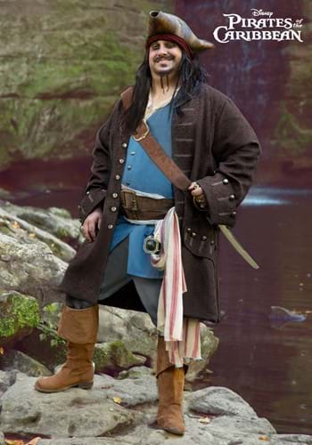 Plus Size Mens Authentic Captain Jack Sparrow Costume-2