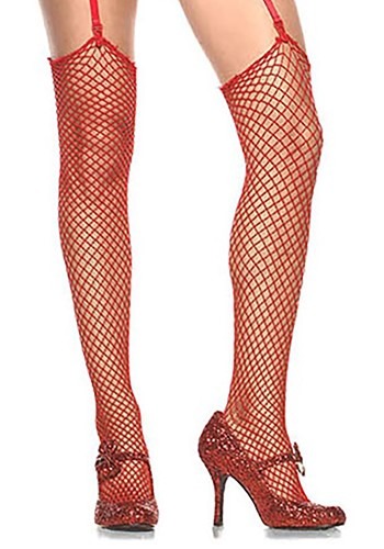 Red Fishnet Stockings 1