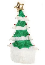 Springy White Christmas Tree Plush Hat Alt 2