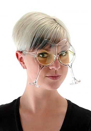 Wine Goblet Eyeglasses Clear Yellow