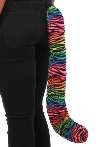 Neon Rainbow Tiger Deluxe Plush Tail
